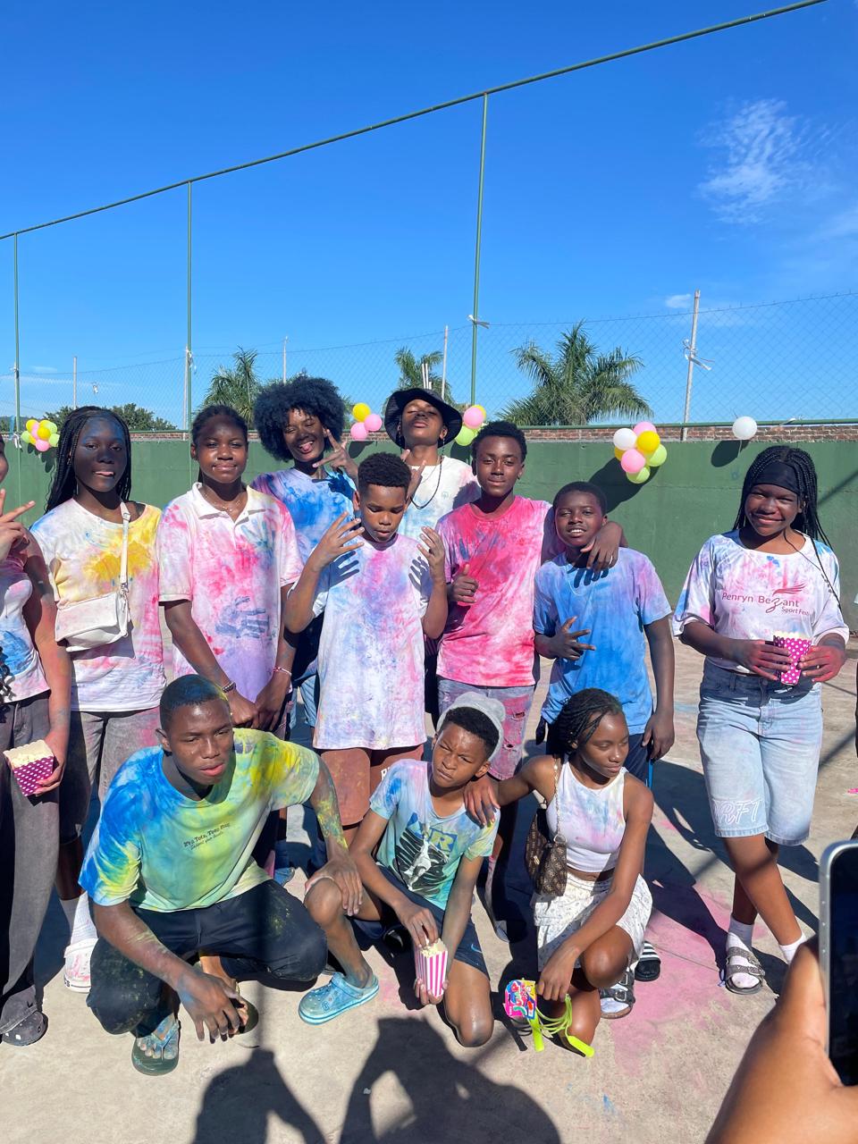 Cefups Academy learners celebrating at the colour festival