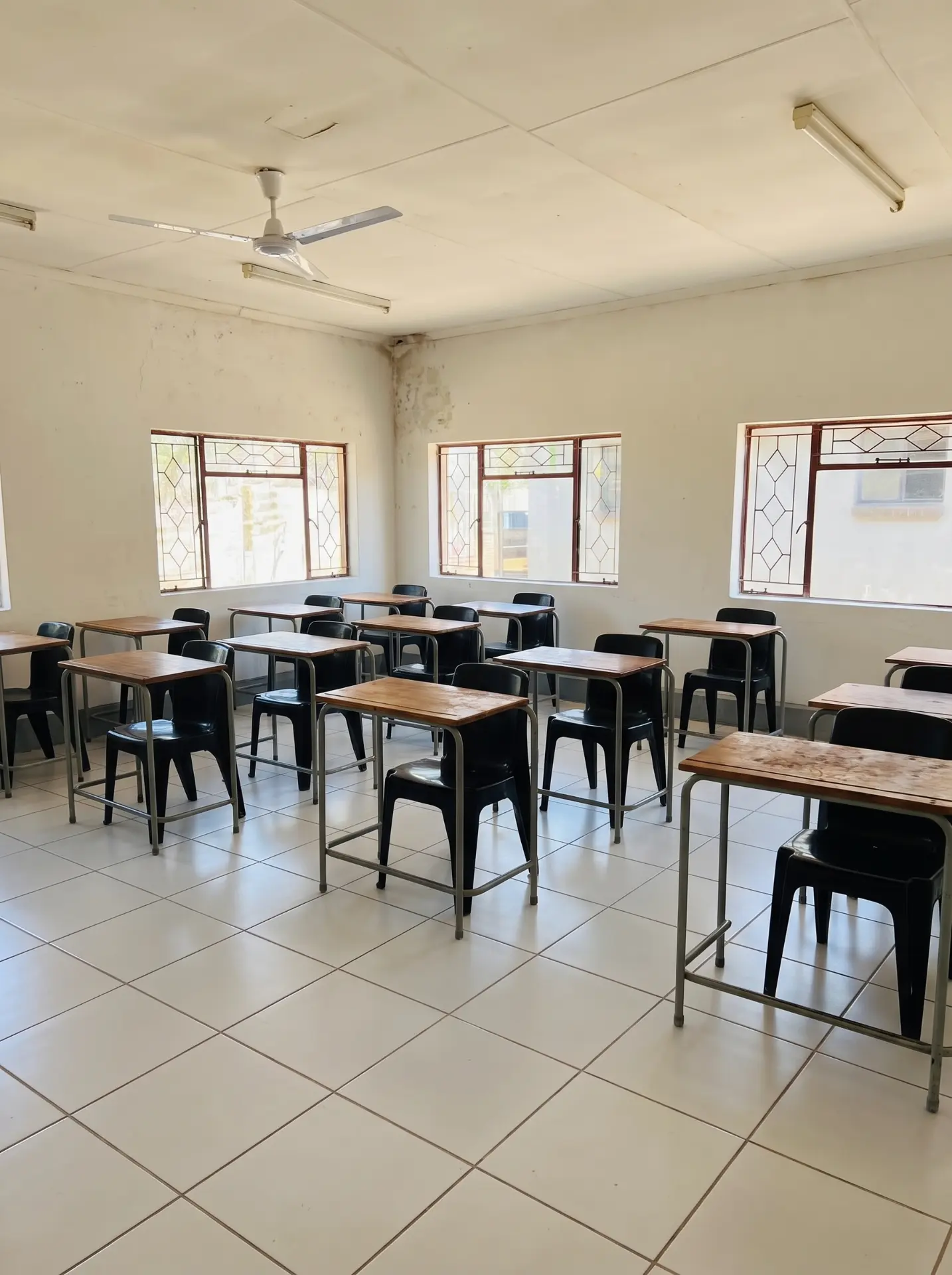 Bright classroom used for supervised evening study